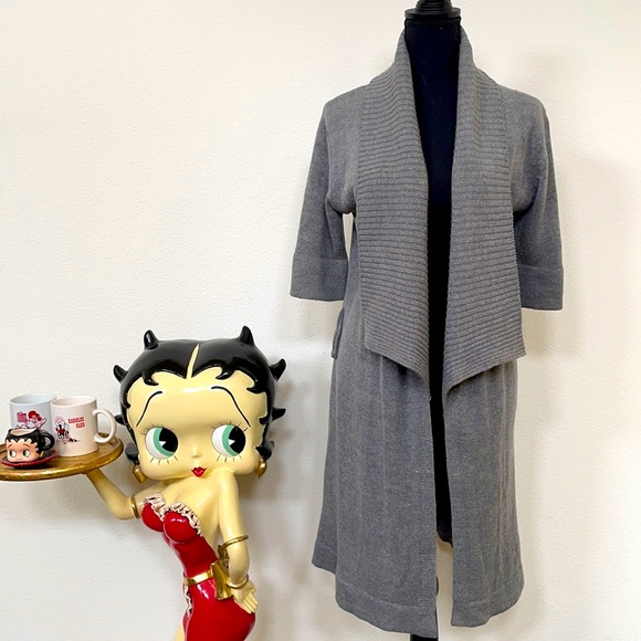 Grass Collection Open Long Cardigan Size M - Picture 1 of 5